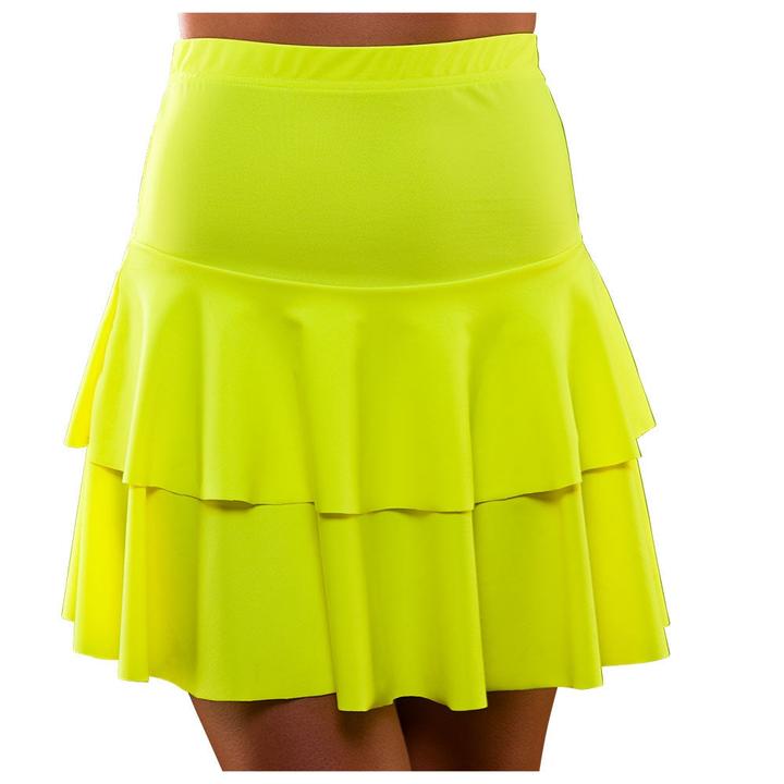 Wicked Costumes 80er Neon Ra-Ra Rock in Neon Gelb (XS)
