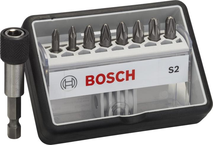 Productafbeelding Bosch Professional Zubehör Bitset 9 stuks Accessoires Ro (Kruis Pozidriv PZ M1, Kruis Pozidriv PZ M2, Kruis Pozidriv PZ M3)