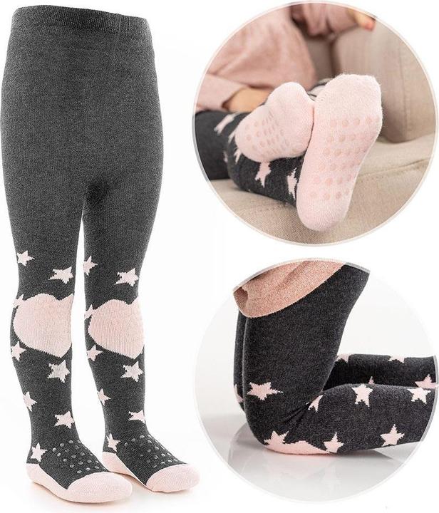 La Loona LaLoona Baby-Strumpfhosen Krabbelstrumpfhose - Sterne Rose -