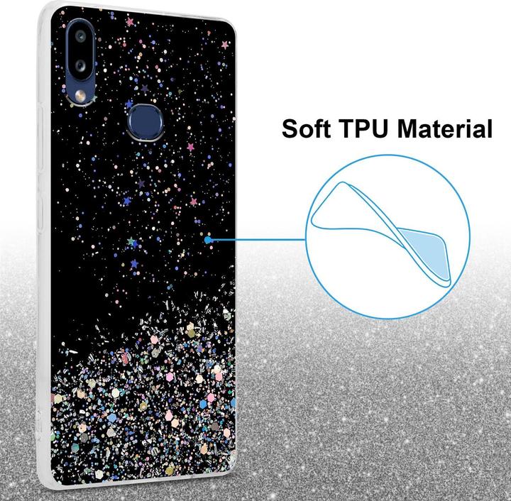 Productafbeelding Cadorabo TPU hoes fonkelende glitters (Samsung Galaxy A10s, Samsung Galaxy M01s)