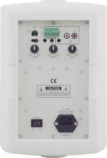 Produktbild TAVOR 6-O PAIR/BLACK - Aktivlautsprecher-Set Wandaufbau 50 Watt auto Off 1 aktiv 1passiv Lau (1 Paar, 50 W)