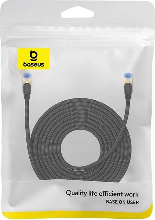 Produktbild Baseus Braided network cable cat.7 Ethernet RJ45, 10Gbps, 10m (black) (U/UTP, CAT7, 10 m)