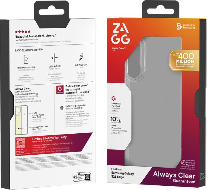Produktbild Zagg Crystal Palace Lite (Samsung Galaxy S25 Edge)