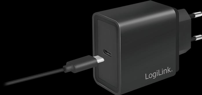 Produktbild LogiLink USB Ladegerät 1x USB schwar 1-Port USB Steckdosenadapter, 13.5W (18 W)