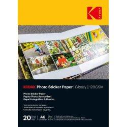 Produktbild Kodak Photo Sticker Paper Gloss 120gsm A6x20 (3510652) (120 g/m², A6, 20 x)