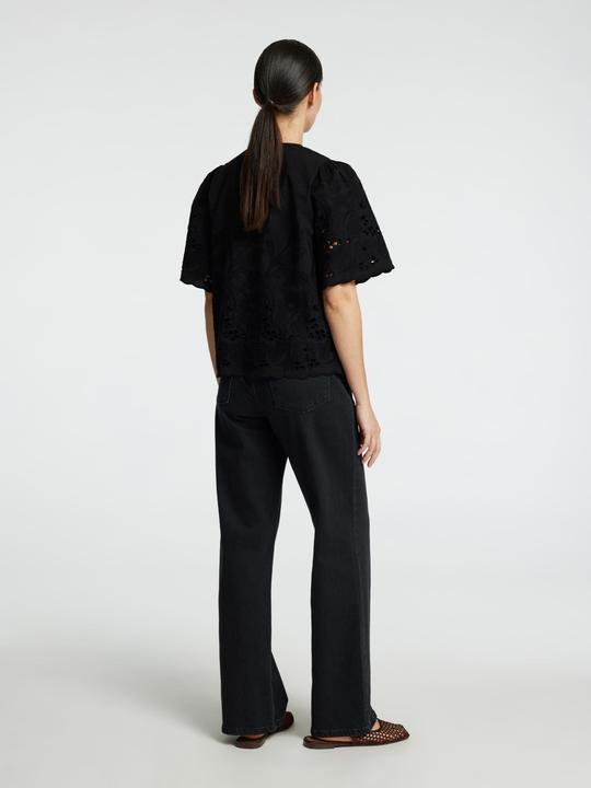 Produktbild Selected Femme Slfdahlia Ss Broderi Shirt Noos (40)