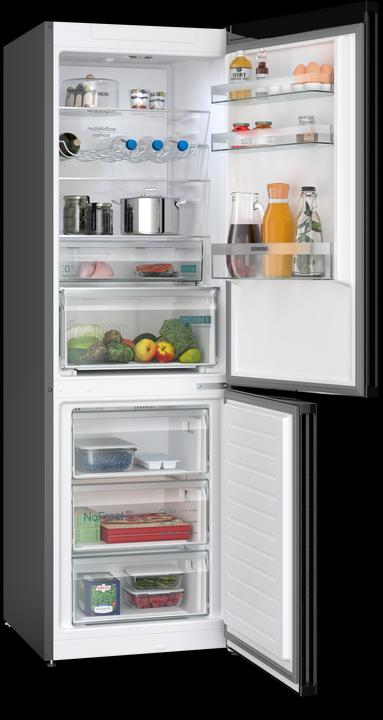 Actual product image Siemens iQ300, Free-standing fridge-freezer combination with bottom freezer compartment, 186 x 60 cm (321 l)
