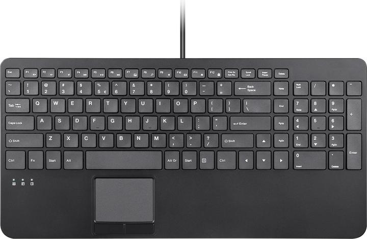 Image du produit Perixx PERIBOARD-534 H FR, Clavier USB filaire - avec touchpad et 2x hubs (DE, Filaire)