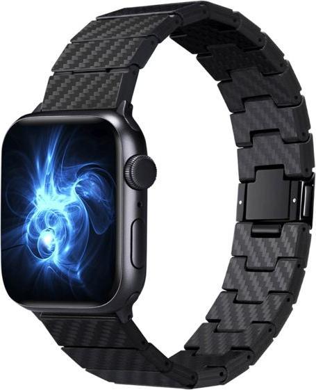 Actual product image Pitaka Carbon Fiber Link Bracelet Modern Strap 38-40mm (38 mm, 40 mm, Carbon fibre)