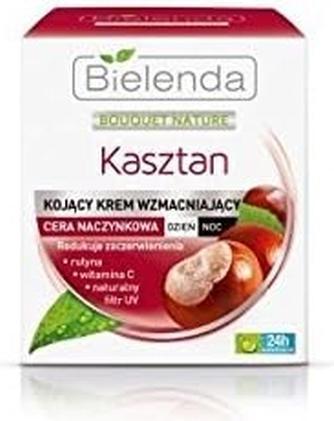 Bielenda Bouquet Nature Soothing Strengthening Cream For Capillary Complexion Day/Night Chestnut (50 ml, 24h Creme)