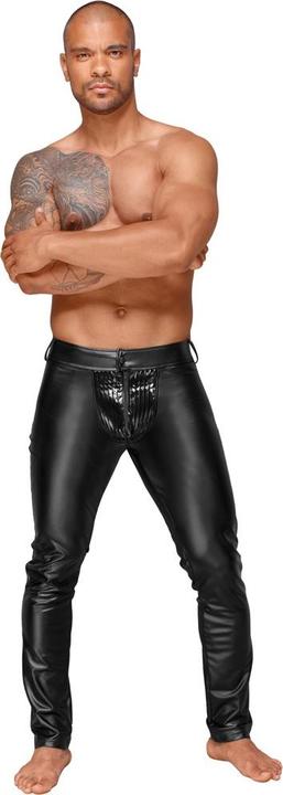 Actual product image Noir Handmade Wetlook trousers with PVC pleats (XXL)