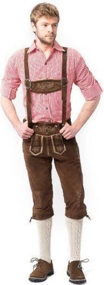 Produktbild PartyChimp Lederhose Rudi Lang Dunkelbraun Grösse S (S)