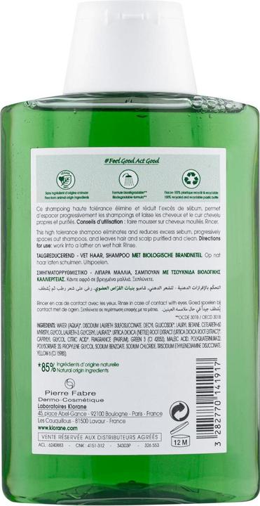 Produktbild Klorane Talgregulierendes Shampoo mit BIO-Brennnessel (200 ml, Flüssiges Shampoo)