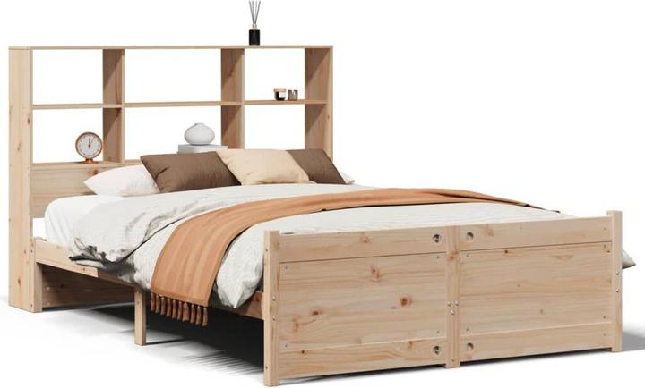 VidaXL Letto in legno massiccio Letto in legno con ripiano senza materasso 120x200cm pino (120 x 200 cm)