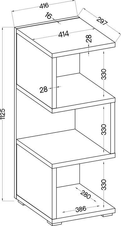 Produktbild ADRK Furniture Gestell MORI (41.5 x 30 x 112.5 cm)