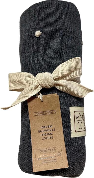 Actual product image Kaiser Baby blanket Knots dark grey/knot natural 80 x 100 cm (80 x 100 cm)