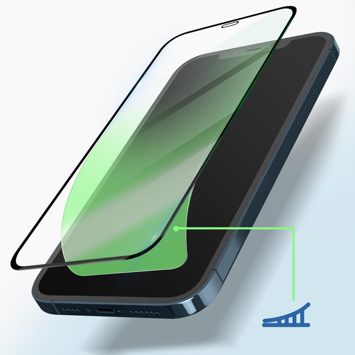 Produktbild Avizar Panzerglas Schutzfolie 9H (1 Stück, Apple iPhone 12 Pro Max)