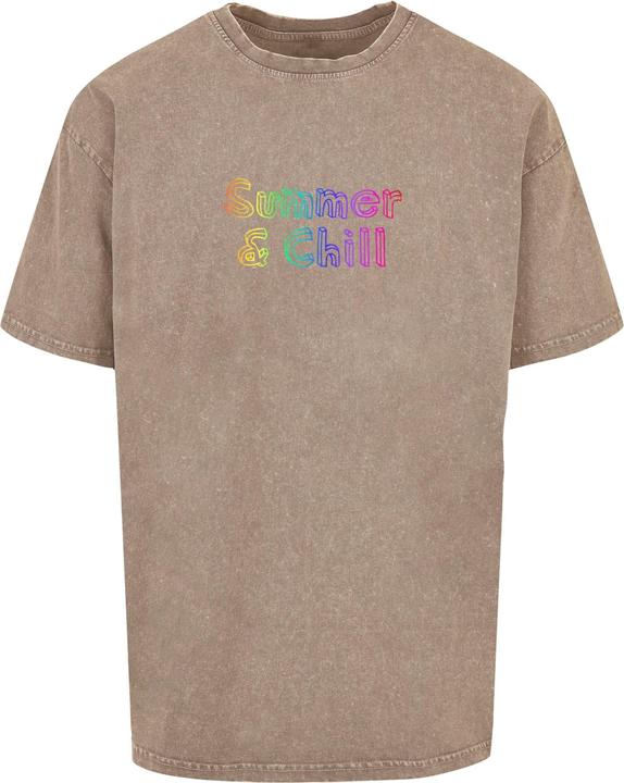 Actual product image Merchcode Summer And Chill Rainbow Acid Washed Heavy Oversized Tee - 112843 (XL)