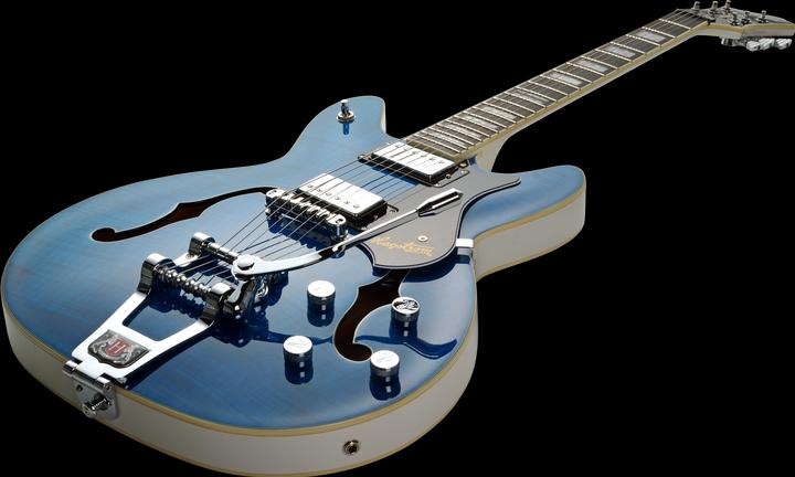 Actual product image Hagstrom Electric Guitar, Tremar Viking Deluxe, Cloudy Seas (Electric guitar)