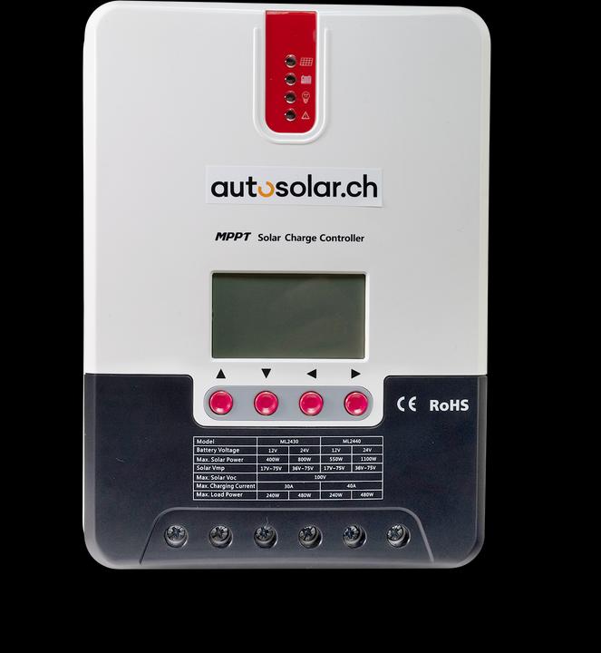 Image du produit Autosolar Régulateur de charge 2430 MPPT 30 A, 100 V