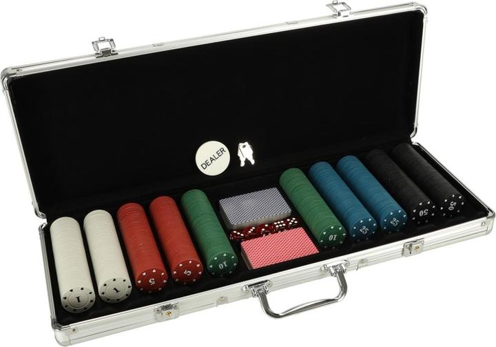 JTI Pokerset im Koffer mit 500 Chips und 2 Kartenspielen