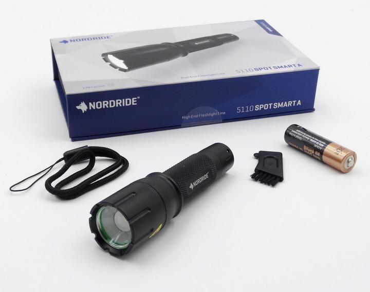 Produktbild Nordride Taschenlampe schwarz mit LED - 1 Funktion - 130 Lumen (2.70 cm, 130 lm)