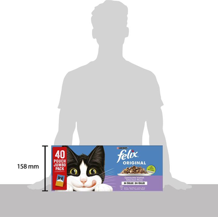 Actual product image Felix Original Mixed Selection in jelly (Adult, 40 pcs., 3400 g)