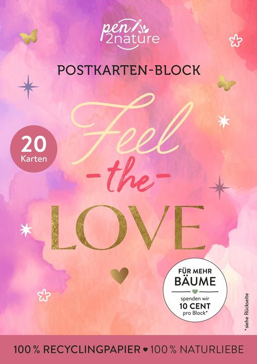 Produktbild Postkartenblock Feel the Love (42 Stk.)