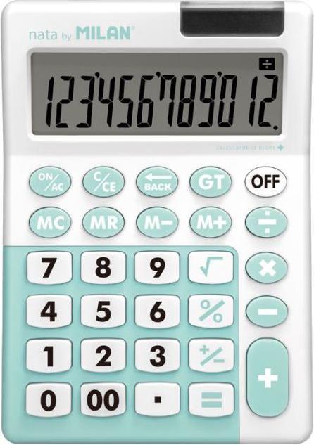 Actual product image Calculator Calculator 12 pos. Antibacterial green (Batteries, Solar cells)