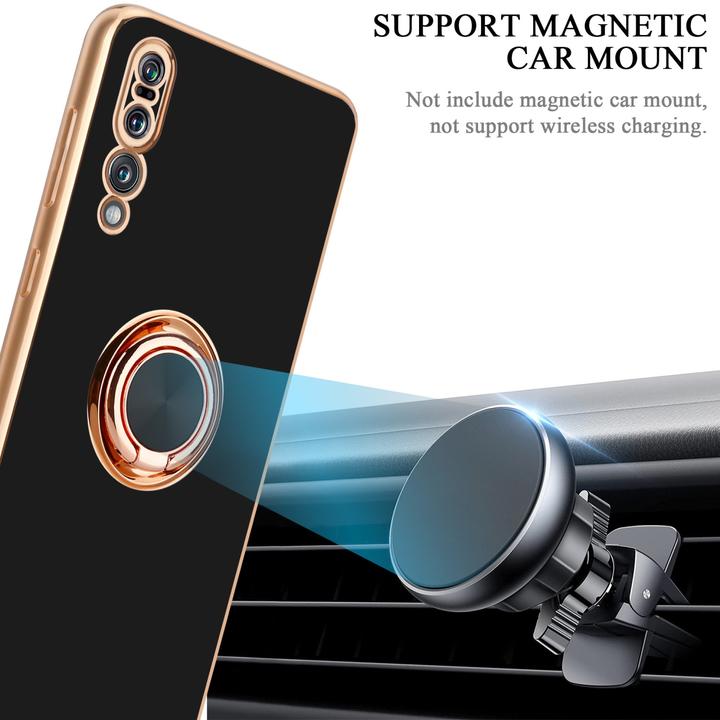Immagine prodotto Cadorabo Custodia per Huawei P20 PRO / P20 PLUS in TPU con protezione della fotocamera e anello stile LM089 (Huawei P20 Plus, Huawei P20 Pro)