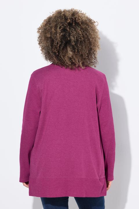 Image du produit Ulla Popken Veste en molleton, texture gaufrée. Coupe ouverte, manches longues. (54)
