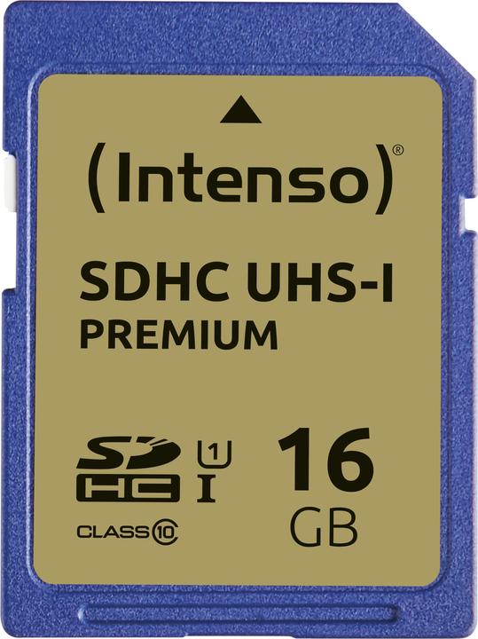 Produktbild Intenso SDHC Card 16GB Class 10 UHS-I Premium (16 GB, SDHC, U1, UHS-I)