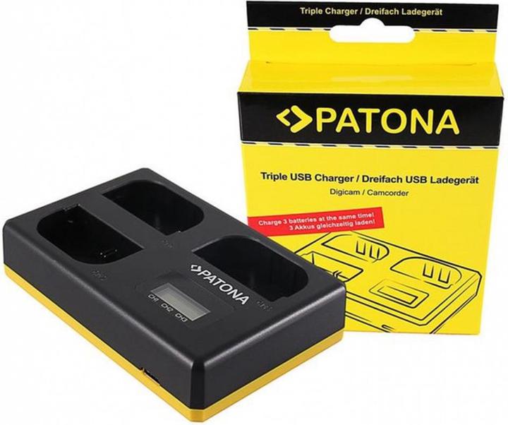 Immagine prodotto Patona Caricabatterie triplo Canon LP-E6 (Caricabatterie per fotocamere)