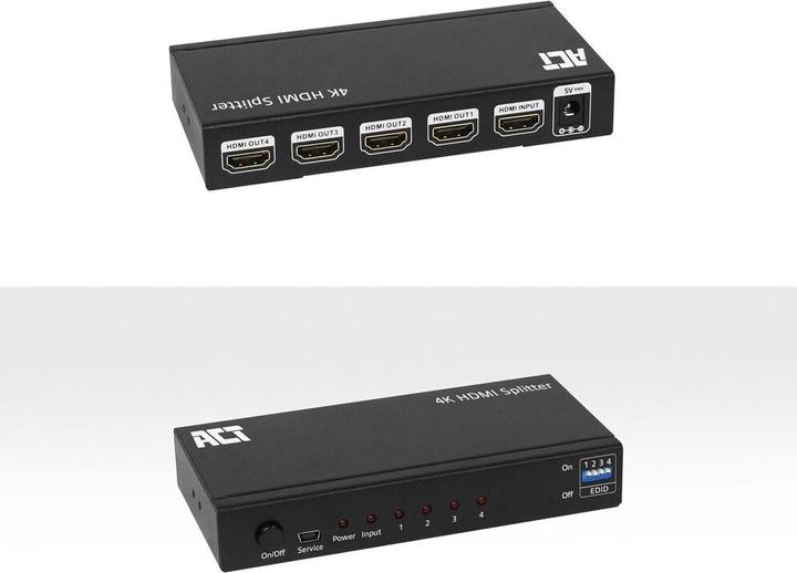 Image du produit Splitter HDMI 4K, 1 entrée 4 sorties, support EDID