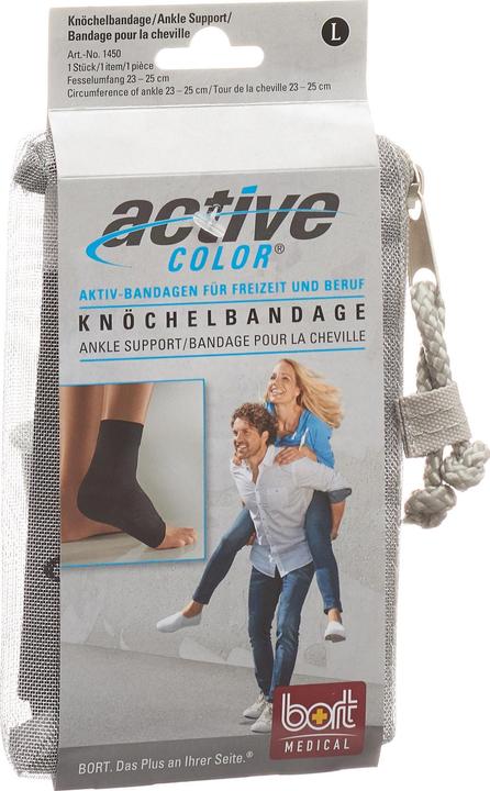 Bort Medical ActivColor Knöchelbandae schwarz L (L)