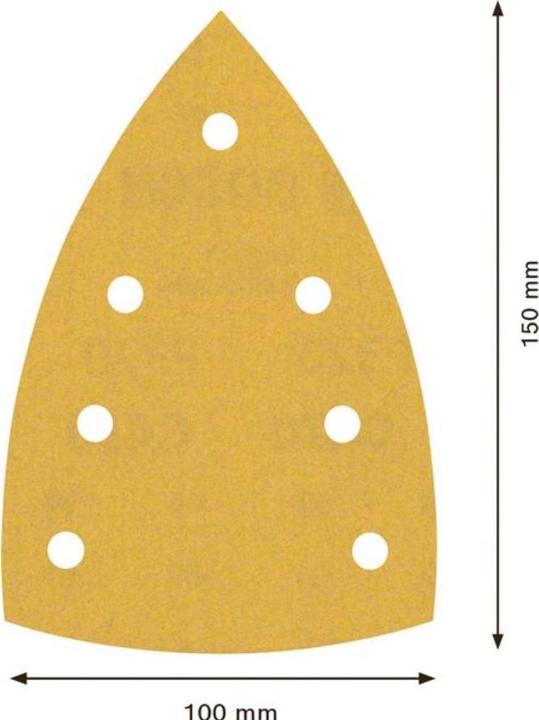 Immagine prodotto Bosch Professional Zubehör Expert C470 Carta vetrata a 7 fori per levigatrice multipla, 100 x 150 mm, G 320, 10 pz. (320)