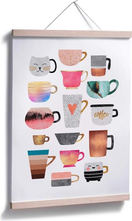 Produktbild Trenddeko Kaffeetassen: Buntes Allerlei (120 x 150 cm)