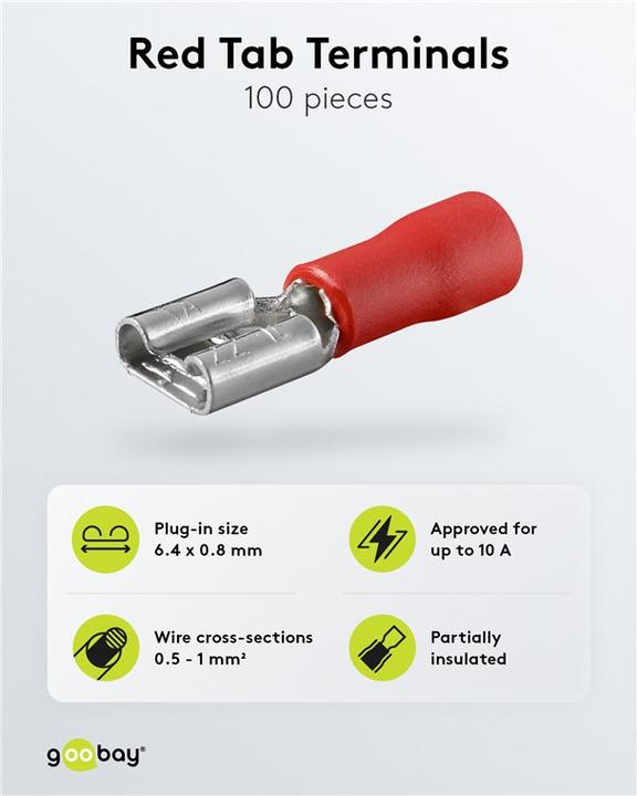 Actual product image Goobay Flat plug sleeve, red