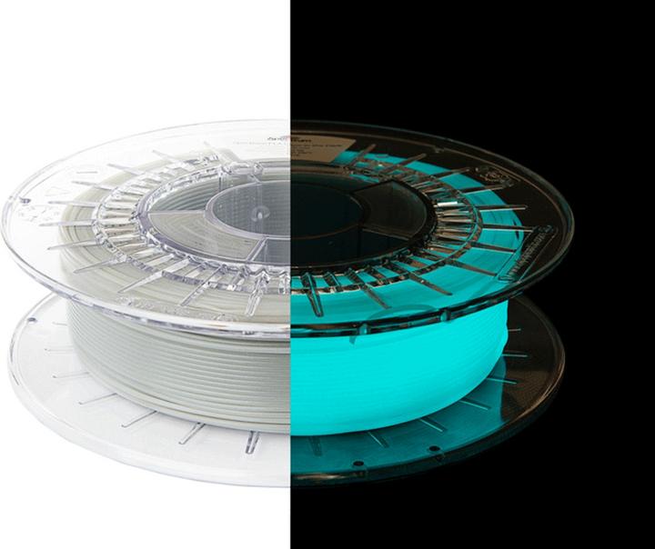 Produktbild PLA Glow in the Dark Blue 0.5kg 1.75mm (PLA, 1.75 mm, 500 g, Blau)