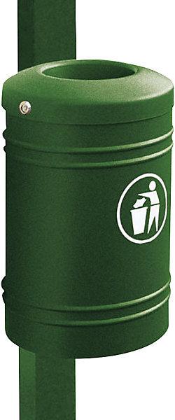 Immagine prodotto SPL Cestino da esterni ESTEREL, capacità 40 l per pali rettangolari 80 x 80 mm (40 l)