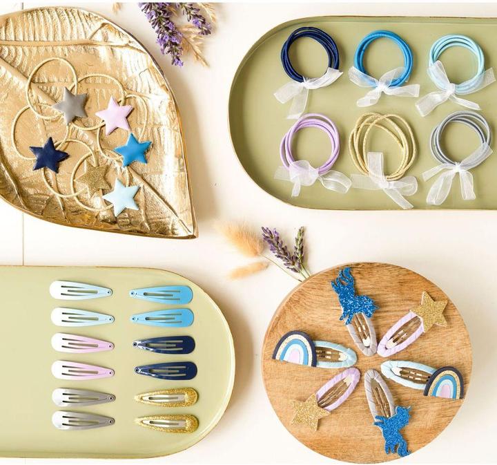 Immagine prodotto Papierdrachen 48 barrette e lacci per capelli - unicorno (Elastico per capelli)