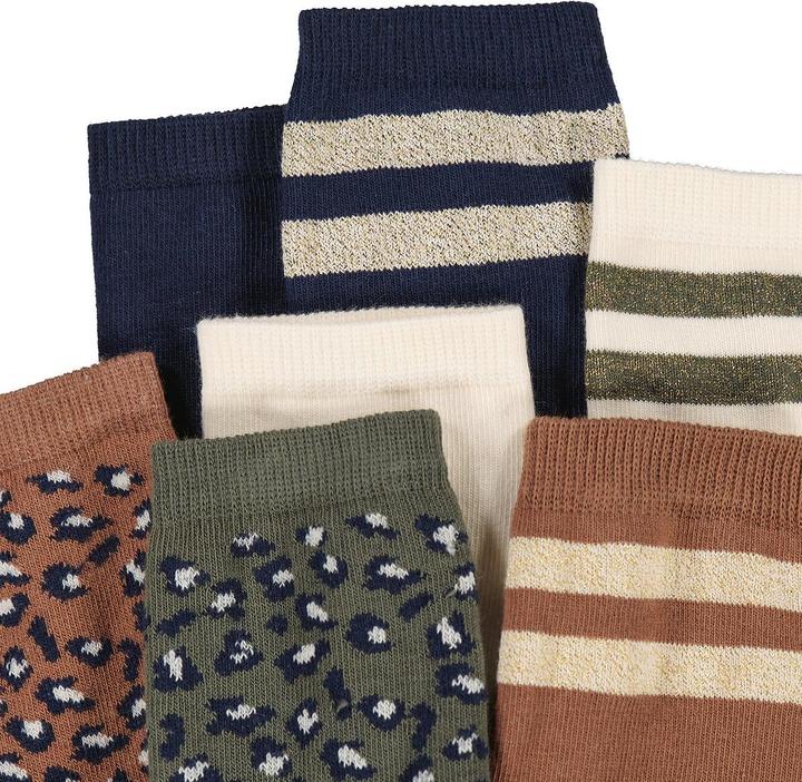 Actual product image La Redoute Collections 7-pack of socks with stripes & leopard pattern (pack of 7, 27, 30)