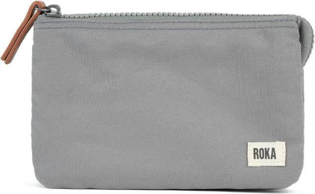 Roka London Carnaby Medium Wallet Sustainable Canvas Stormy