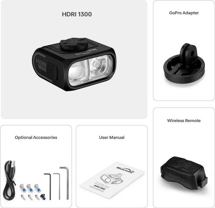 Produktbild Magicshine Hori 1300 Frontlicht, Dual Mount mit (1300 lm)