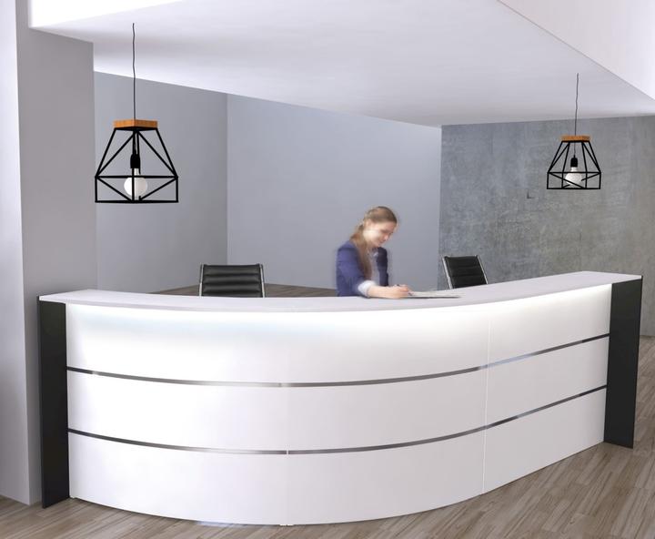 Produktbild Kerkmann BARI Empfangstheke weiss, anthrazit 334,0 x 182,5 x 112,0 cm