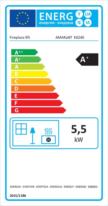 Energy Label Fireplace Amaranth stove