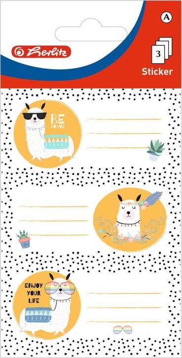 Actual product image Herlitz Book labels llama, 76 x 35 mm