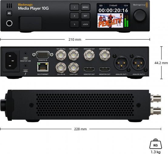 Actual product image Blackmagic Media Player 10G (Studio- and Livemixer)
