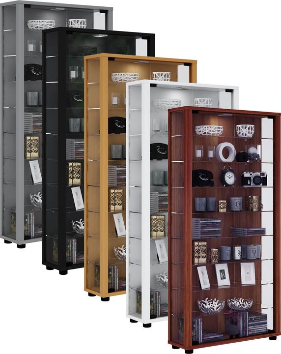 Actual product image VCM Collection stand display case wood glass Lumo Maxi (59 x 18 x 113 cm)