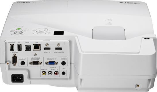 Image du produit NEC UM301X Projecteur LCD à focale ultra-courte XGA 3000ANSILumen avec support mural (XGA, 3000 lm, 0.36:1)